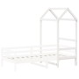 Solid white wood children's bed canopy 108x70x176.5 cm by , Accessories for beds and slatted bases - Ref: Foro24-846989, Pric...