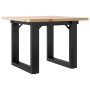 Center table with solid pine wood frame and iron, 40x40x35 cm by , Coffee table - Ref: Foro24-3282658, Price: 49,33 €, Discou...