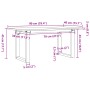 O frame Couchtisch aus massivem Kiefernholz und Eisen 90x40x35 cm von , Couchtisch - Ref: Foro24-3282664, Preis: 71,58 €, Rab...