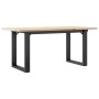 Center table with solid pine wood frame and iron, 100x50x45 cm by , Coffee table - Ref: Foro24-3282666, Price: 71,99 €, Disco...