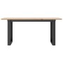 Center table with solid pine wood frame and iron, 100x50x45 cm by , Coffee table - Ref: Foro24-3282666, Price: 71,99 €, Disco...