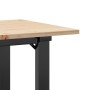 Center table with solid pine wood frame and iron, 100x50x45 cm by , Coffee table - Ref: Foro24-3282666, Price: 71,99 €, Disco...