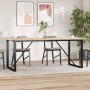 Dining table with solid pine wood frame and iron, 200x100x75 cm by , Kitchen and dining tables - Ref: Foro24-3282679, Price: ...