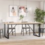 Dining table with solid pine wood frame and iron, 200x100x75 cm by , Kitchen and dining tables - Ref: Foro24-3282679, Price: ...