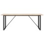 Dining table with solid pine wood frame and iron, 200x100x75 cm by , Kitchen and dining tables - Ref: Foro24-3282679, Price: ...