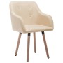 Dining chairs 2 units cream fabric by vidaXL, dining chairs - Ref: Foro24-322983, Price: 180,45 €, Discount: %