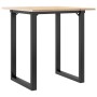 Dining table frame made of solid pine wood and iron, 60x60x75 cm. by , Kitchen and dining tables - Ref: Foro24-3282670, Price...