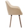 Dining chairs 2 units cream fabric by vidaXL, dining chairs - Ref: Foro24-322983, Price: 180,45 €, Discount: %