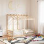 Solid pine wood children's bed 70x140 cm by , Beds and slatted bases - Ref: Foro24-847015, Price: 148,42 €, Discount: %