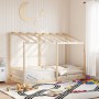 Cama para niños con techo madera maciza de pino 80x200 cm de , Camas y somieres - Ref: Foro24-847003, Precio: 171,99 €, Descu...