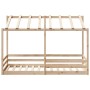 Cama para niños con techo madera maciza de pino 80x200 cm de , Camas y somieres - Ref: Foro24-847003, Precio: 171,99 €, Descu...