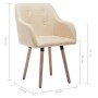 Dining chairs 2 units cream fabric by vidaXL, dining chairs - Ref: Foro24-322983, Price: 180,45 €, Discount: %