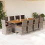 11-piece garden dining set with gray synthetic rattan cushions by , Garden sets - Ref: Foro24-3277552, Price: 1,00 €, Discoun...