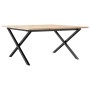 Solid pine wood and iron X-frame coffee table 90x90x45 cm by , Coffee table - Ref: Foro24-3282687, Price: 89,89 €, Discount: %