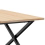 Mesa de centro marco X madera maciza pino y hierro 90x90x45 cm de , Mesas de centro - Ref: Foro24-3282687, Precio: 89,89 €, D...