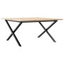 Solid pine wood and iron X-frame coffee table 80x80x45 cm by , Coffee table - Ref: Foro24-3282685, Price: 79,69 €, Discount: %