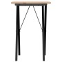 Dining table with X frame made of solid pine wood and iron, 50x50x75 cm. by , Kitchen and dining tables - Ref: Foro24-3282691...