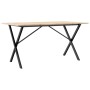 Dining table with X frame made of solid pine wood and iron, 140x80x75cm. by , Kitchen and dining tables - Ref: Foro24-3282698...