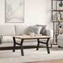 Center table with solid pine wood frame and iron, 90x90x45 cm by , Coffee table - Ref: Foro24-3282709, Price: 97,53 €, Discou...