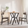 Dining table with solid pine wood and iron frame, 60x60x75 cm. by , Kitchen and dining tables - Ref: Foro24-3282714, Price: 7...