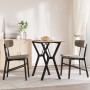 Dining table with solid pine wood and iron frame, 80x50x75 cm. by , Kitchen and dining tables - Ref: Foro24-3282716, Price: 8...