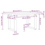 O frame Couchtisch aus massiver Kiefer und Eisen 80x50x40,5cm von , Couchtisch - Ref: Foro24-3282728, Preis: 70,82 €, Rabatt: %