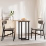 Dining table with solid pine wood frame and iron, 50x50x75.5 cm by , Kitchen and dining tables - Ref: Foro24-3282735, Price: ...