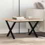 Center table with X frame made of solid pine wood and iron, measuring 70x70x40.5cm. by , Coffee table - Ref: Foro24-3282749, ...