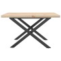 Center table with X frame made of solid pine wood and iron, measuring 70x70x40.5cm. by , Coffee table - Ref: Foro24-3282749, ...