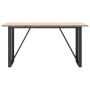 Dining table with solid pine wood frame and iron, measuring 140x80x75.5 cm. by , Kitchen and dining tables - Ref: Foro24-3282...