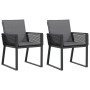 Garden armchairs with cushions 2 pcs black synthetic rattan by , Garden chairs - Ref: Foro24-4008115, Price: 155,11 €, Discou...