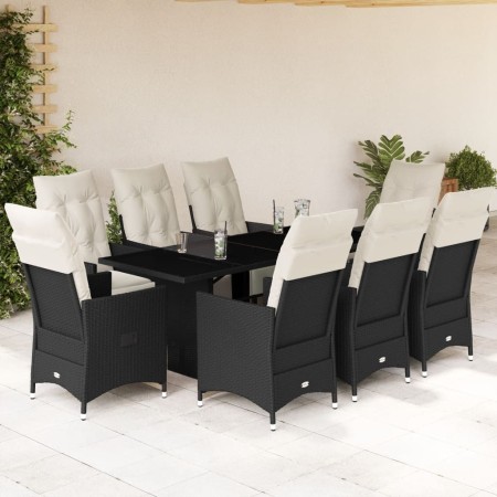 9-piece garden dining set with black synthetic rattan cushions by , Garden sets - Ref: Foro24-3276870, Price: 1,00 €, Discoun...