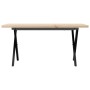 Solid pine wood and iron frame coffee table, 100x50x45.5 cm by , Coffee table - Ref: Foro24-3282754, Price: 77,84 €, Discount: %