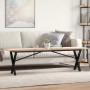 Center table with X frame made of solid pine wood and iron, measuring 160x40x45.5 cm. by , Coffee table - Ref: Foro24-3282756...