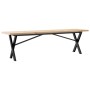 Center table with X frame made of solid pine wood and iron, measuring 160x40x45.5 cm. by , Coffee table - Ref: Foro24-3282756...