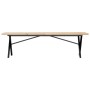 Center table with X frame made of solid pine wood and iron, measuring 160x40x45.5 cm. by , Coffee table - Ref: Foro24-3282756...