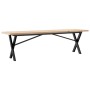 Center table with X frame made of solid pine wood and iron, measuring 160x40x45.5 cm. by , Coffee table - Ref: Foro24-3282756...