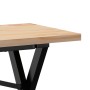 Center table with X frame made of solid pine wood and iron, measuring 160x40x45.5 cm. by , Coffee table - Ref: Foro24-3282756...