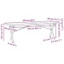 Center table with X frame made of solid pine wood and iron, measuring 160x40x45.5 cm. by , Coffee table - Ref: Foro24-3282756...