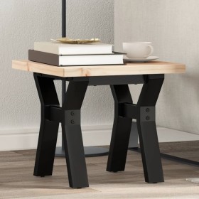 Center table with frame and solid pine and iron wood, 40x40x35.5cm by , Coffee table - Ref: Foro24-3282768, Price: 53,99 €, D...