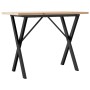 Dining table with solid pine wood and iron frame 100x50x75.5 cm by , Kitchen and dining tables - Ref: Foro24-3282763, Price: ...