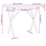 X-Frame Esstisch aus massiver Kiefer und Eisen 100x50x75,5 cm von , Küchen- und Esstische - Ref: Foro24-3282763, Preis: 86,22...