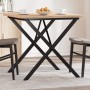 Dining table with solid pine wood and iron frame 80x80x75.5 cm by , Kitchen and dining tables - Ref: Foro24-3282761, Price: 9...