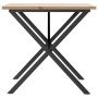 Dining table with solid pine wood and iron frame 80x80x75.5 cm by , Kitchen and dining tables - Ref: Foro24-3282761, Price: 9...