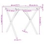 X-Frame Esstisch aus massiver Kiefer und Eisen 80x80x75,5 cm von , Küchen- und Esstische - Ref: Foro24-3282761, Preis: 92,92 ...