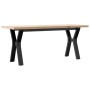 Center table with solid pine wood and iron frame, measuring 110x40x45.5 cm. by , Coffee table - Ref: Foro24-3282777, Price: 8...