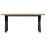 Center table with solid pine wood and iron frame, measuring 110x40x45.5 cm. by , Coffee table - Ref: Foro24-3282777, Price: 8...