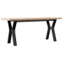 Center table with solid pine wood and iron frame, measuring 110x40x45.5 cm. by , Coffee table - Ref: Foro24-3282777, Price: 8...