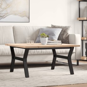 Center table with frame and solid pine and iron wood, 90x90x45.5cm by , Coffee table - Ref: Foro24-3282775, Price: 118,02 €, ...