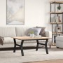 Center table with frame and solid pine and iron wood, 90x90x45.5cm by , Coffee table - Ref: Foro24-3282775, Price: 111,68 €, ...